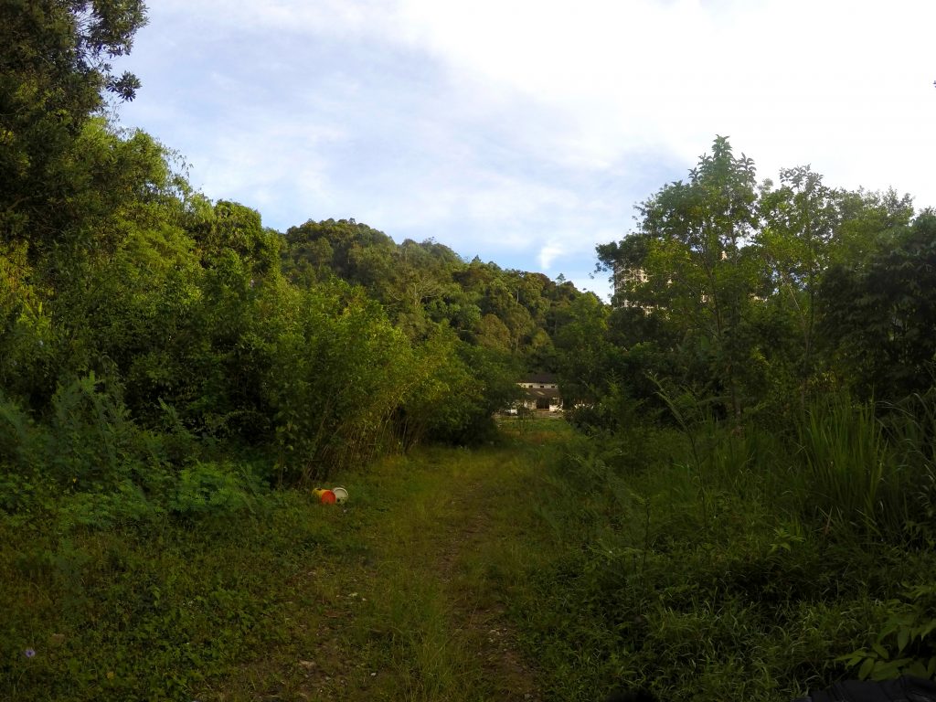 A tricky short-cut through a farm.